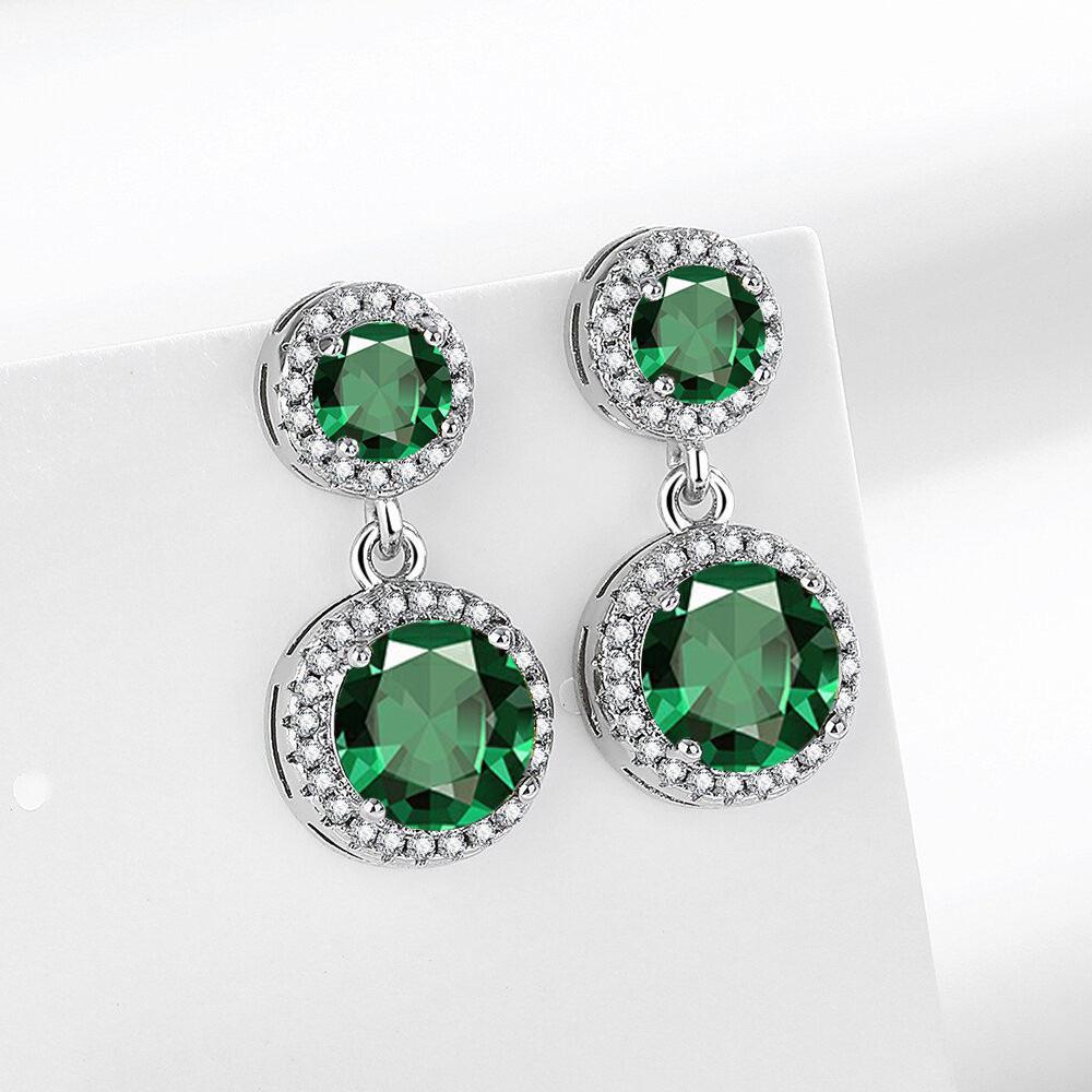 

High-end Luxury Princess Round Bag with Tassel for Women Zircon Earrings