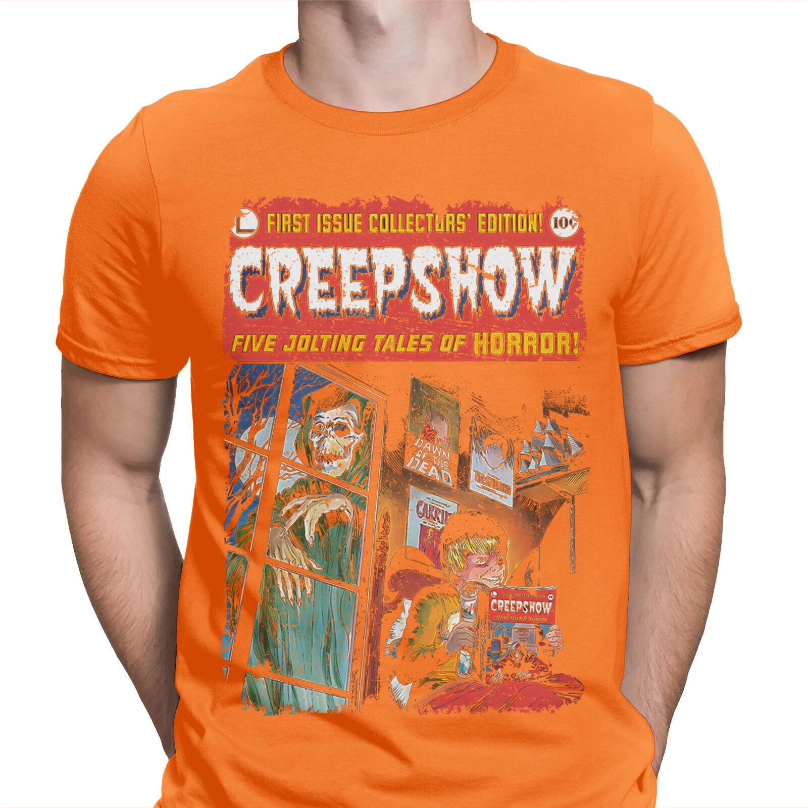 Halloween T-Shirt Creepshow Movie Poster Spooky Horror Scary Mens T shirts #HD XL