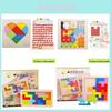 Jeu de Puzzle en Bois Pour Enfants Avec 7 Pièces Casse-tête Russe et Tri par Forme