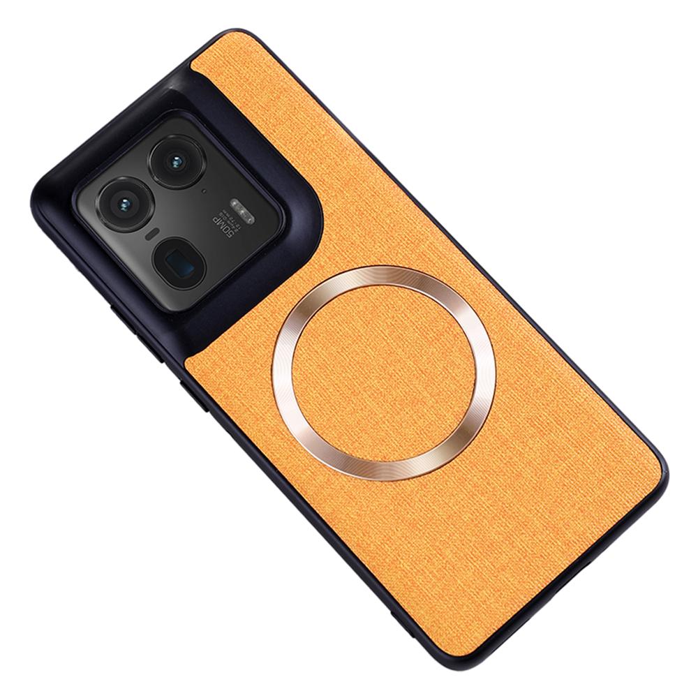 

Чехол для Motorola Edge 50 Ultra 5G Противоударный ТПУ+Ткань Задняя крышка телефона Совместим с MagSafe Orange