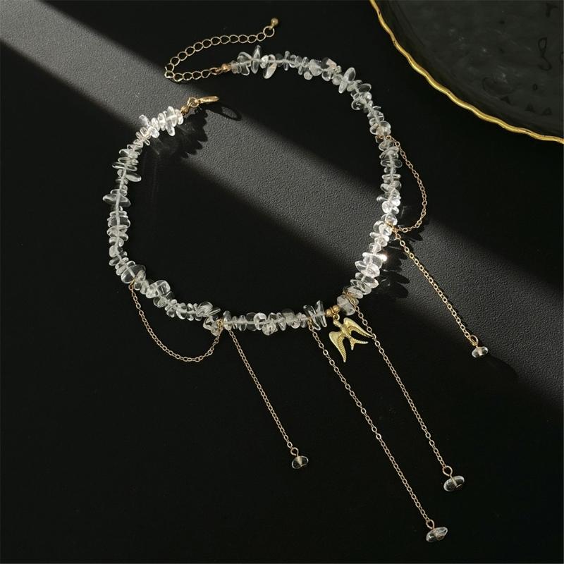 Nature Inspired Single Layer Bird Pendant Necklace Sturdy Alloy Chain Clavicle Chain For Casual Or Formal