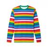 Kids Long Sleeve T-Shirt Boys Creativity Stripe Print Autumn Children Top Round Neck Fashionable Comfortable Versatile Leisure T-shirt