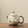 Ru kiln yellow exquisite teapot cover bowl single pot high-end tea brewer household ceramic teapot tea set Xishi pot series