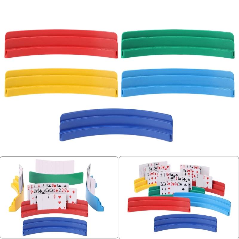 Playing Card Holder, Playing Card Poker Holder Rack, Curved Card Tray Organizers Card Holder Stand Rack for Kids Adults