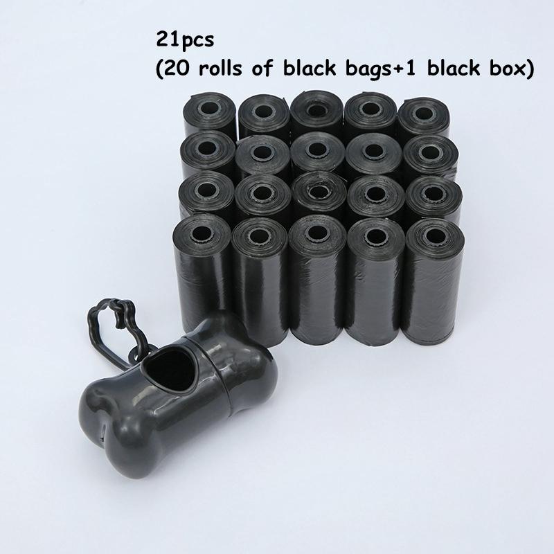 21pcs Dog Poop Bags For Color Pet Waste Cleanup Poop Bags Outdoor Puppy Walking And Travel Leak Proof Poop Bags 20 bag1 box
