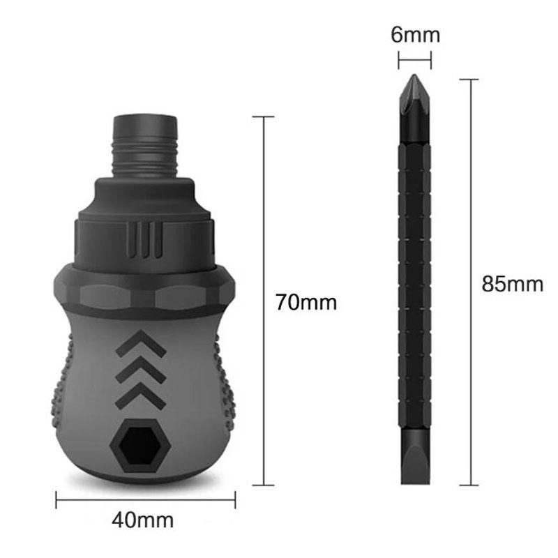 

Отвертка с храповым механизмом двойного назначения и телескопическим валом — регулируемая крестовая и шлицевая отвертка для ремонта Pack of 1