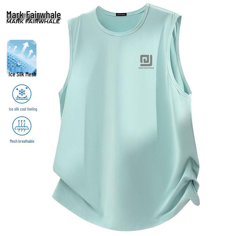 Mark Hua Fei Men s Cooling Mesh Sleeveless T-Shirt S аквамарин