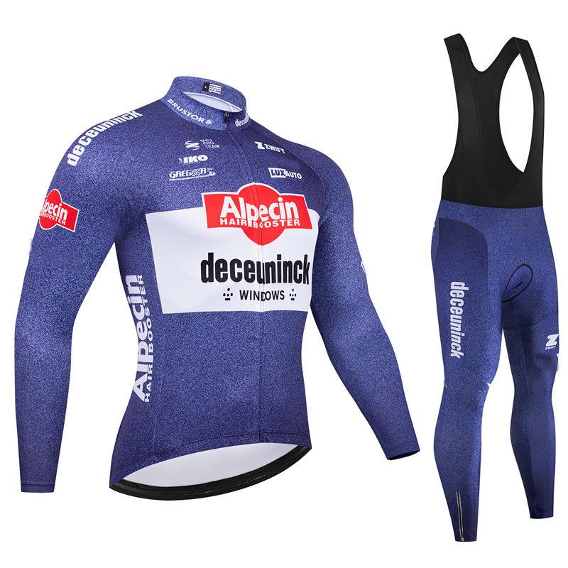 2026 Alpecin Team Atmungsaktives Langarm Herren Radtrikot Set MTB Fahrradbekleidung Herbst Fahrradkleidung Maillot Ropa Ciclismo