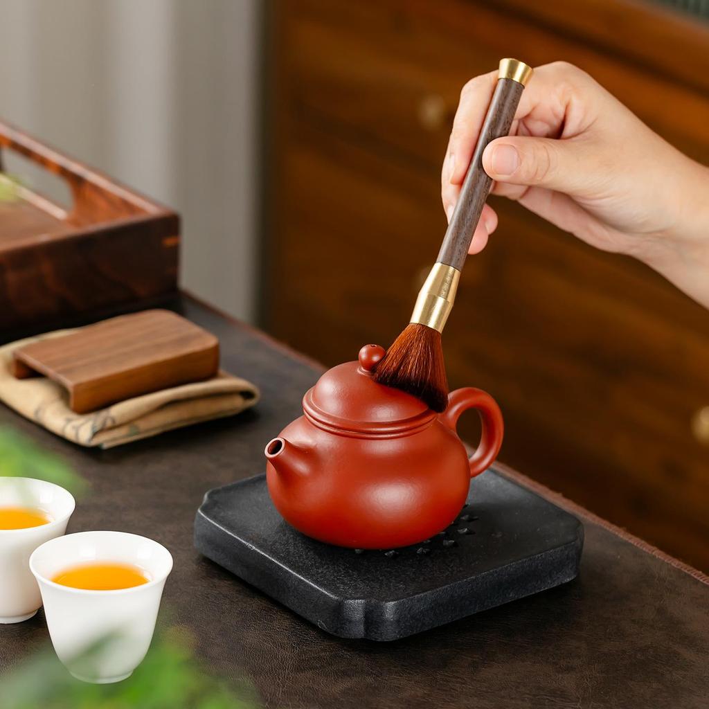 Kaffekvarn med trähandtag Mjuk borste - Fäller inte Rengörare för bänkskiva och Kaffepulverborste