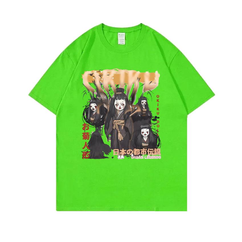 

Vintage Okiku Doll Urban Japanese Legends Tshirts Unisex Women Y2k Horror Doll Unisexga Anime Tshirt Unisexs 90s Oversized Short Sleeve 4XL