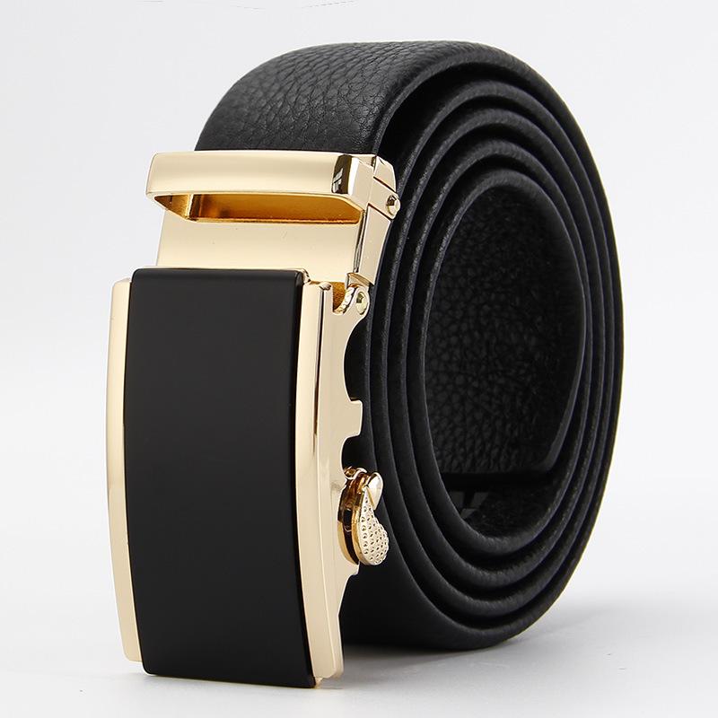 Men's Head Layer Leather Belt High End Automatic Buckle Belt Business Versatile Cowhide Belt
