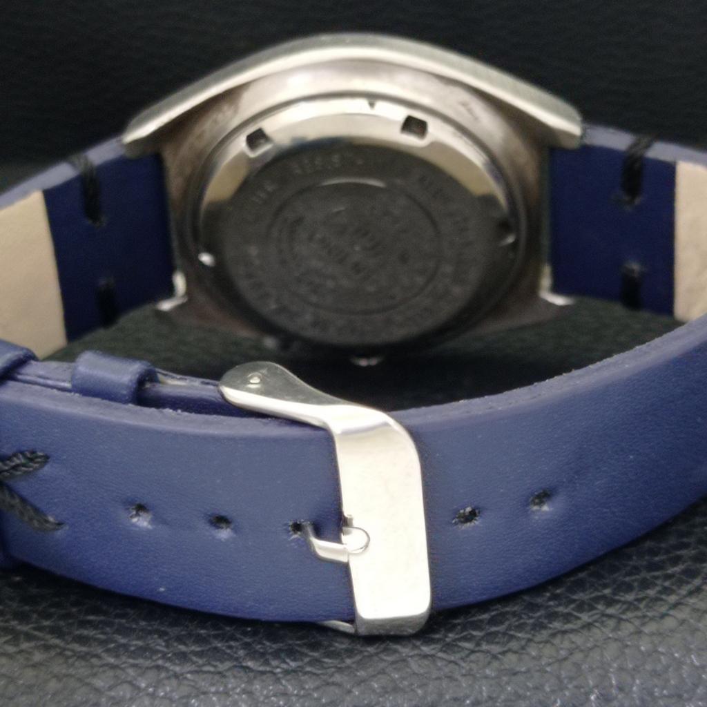 AUTOMATIC VINTAGE ORIENT 46941 JAPAN MENS BLUE COLOR DIAL WATCH a500727-5 R154-a500727