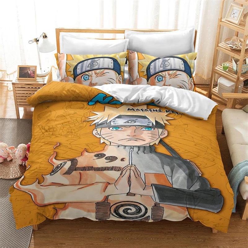 Japan Anime Red Cloud Bedding Set 3d Printed Duvet Cover Sets Pillowcase Twin Full Queen King Size Akatsuki Comforter Cover Sets