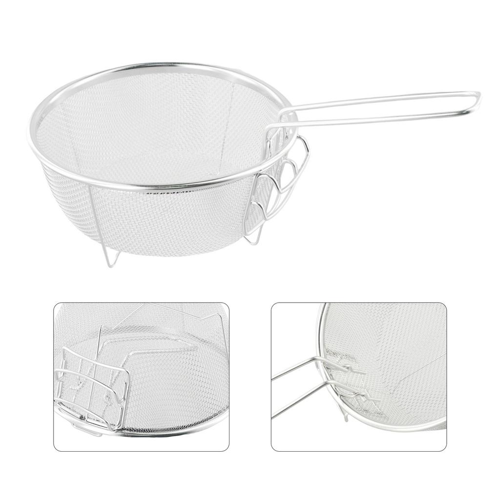 Premium Stainless Steel Deep Fry Basket Convenient Detachable Handle Perfect for Cooking Boiling and Deep Frying