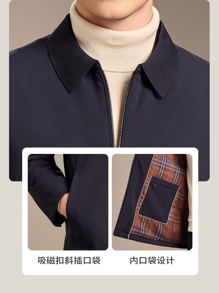 [Wool Inner Tank] Autumn and Winter Thick Cotton Jacket Men's Classic Collar Warm Business Casual Cotton Clothes Jacket