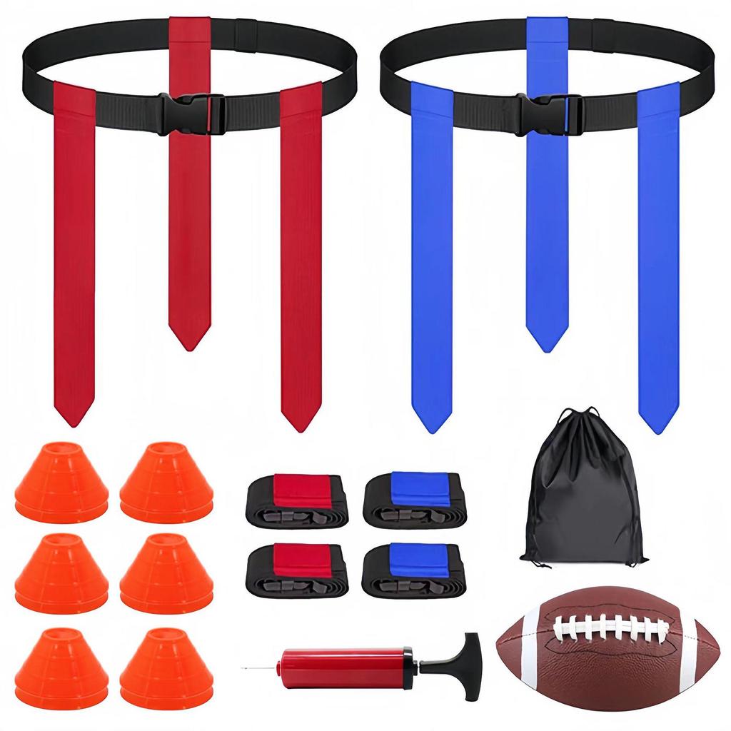 Youth Flag Football Belt with Colorful Streamers
