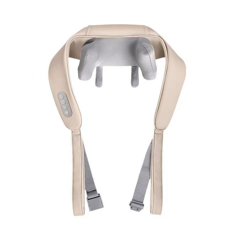 Rechargeable Trapezius & Cervical Neck Massager with Kneading & Heat Therapy