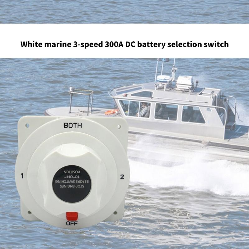 Heavy Duty 300A Marine Battery Switches 3 Way Selector Corrosion Resistant Plastic Brass Iron Marine Component For Boats