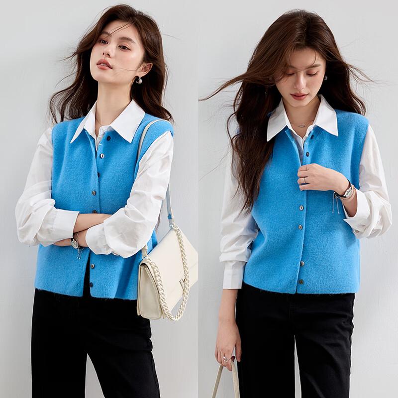 VICTORIA&VERA Women's Round Neck Sleeveless Vest