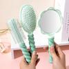 1 Stück Tragbares Niedliches Luftkissen-Kamm-Spiegel-Set Antistatischer Airbag-Kamm und Spiegel Heim-Haarstyling-Werkzeuge für Damen