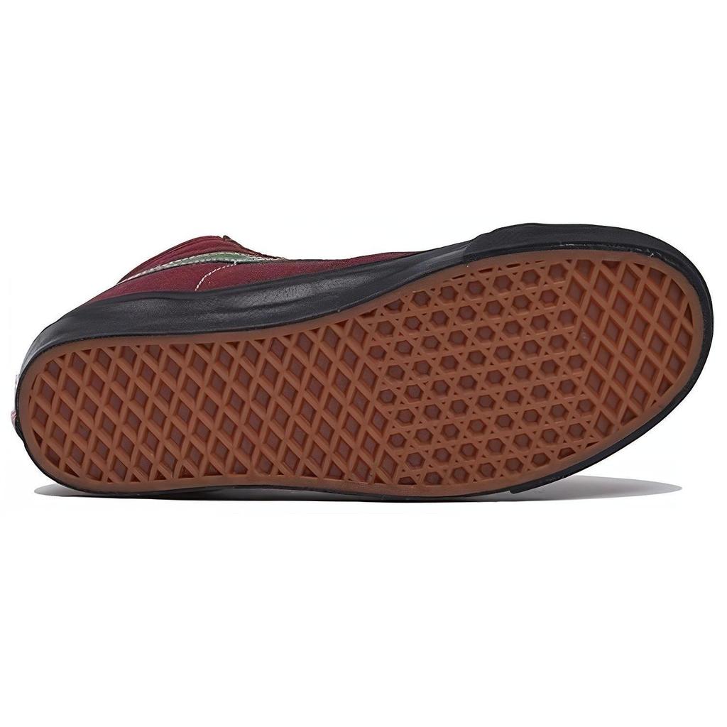 Vans SK8 Hi Vault Retro Skateboarding Shoes Unisex Red Wine Red VN0A4BVBTIX