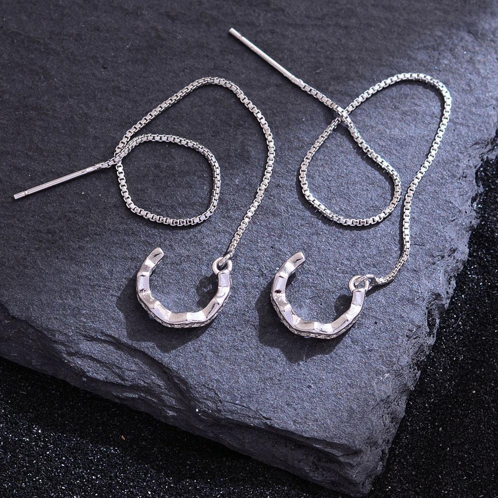 Premium French Diamond Wave Ear Clips Earrings Women'S Niche Cold Wind Versatile Temperament Earrings