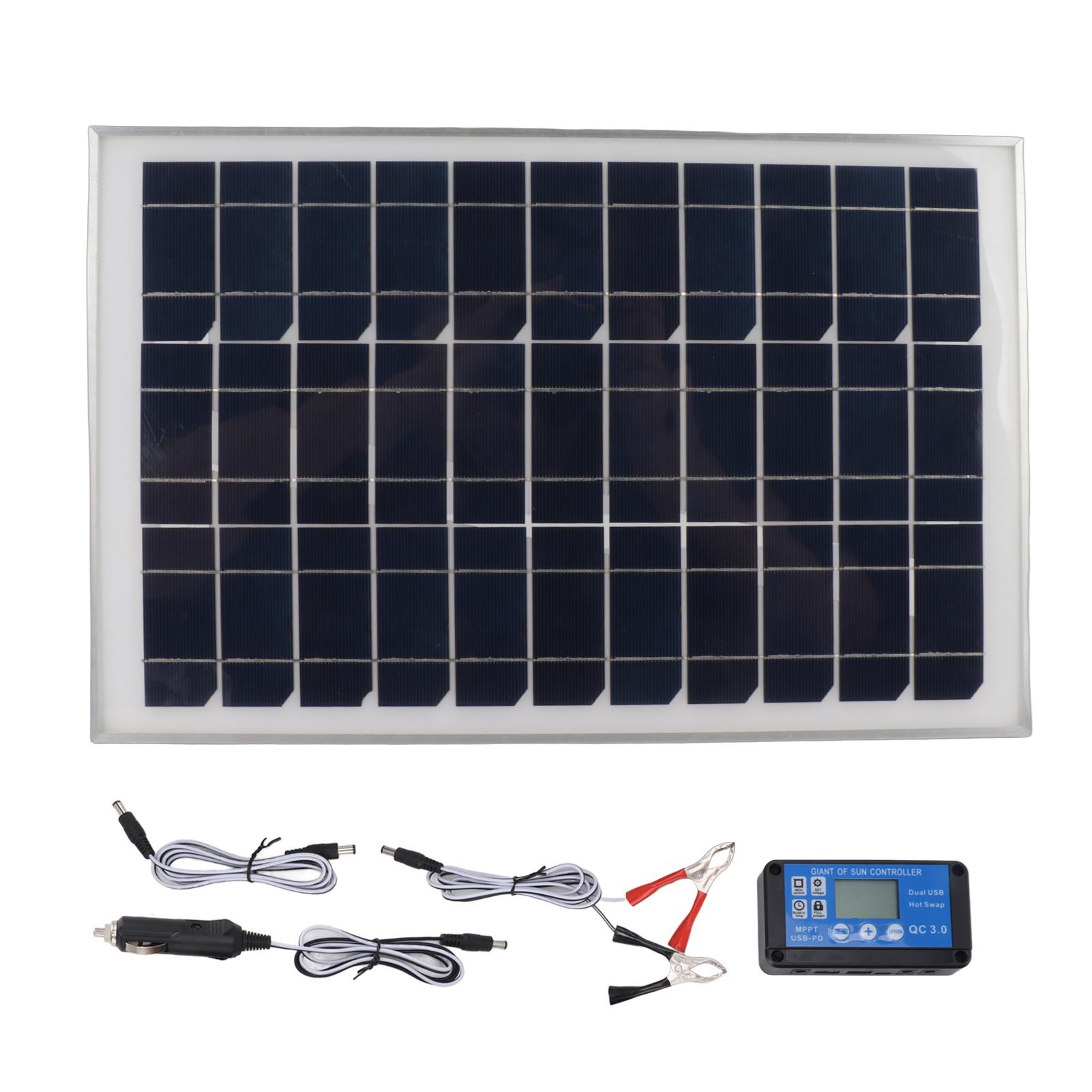 

100W 18V Solar Panel Portable Solar Panel Kit Monocrystalline Solar Panel Outdoor Agriculture Planting Tourism Power Supply