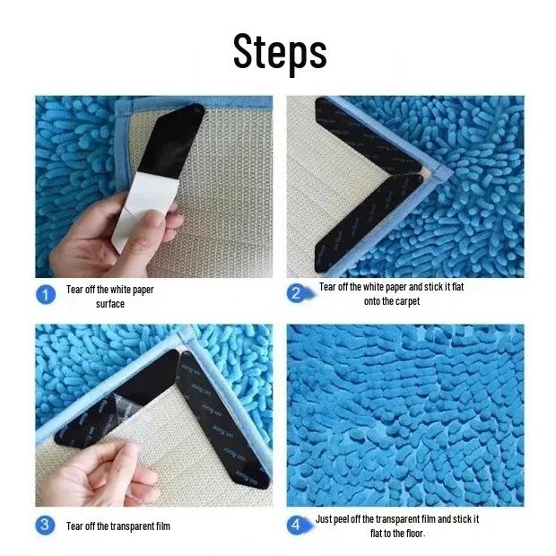 Newcomer Welcome: 12-Pack Anti-Slip Door Mat Fixing Stickers - Suction Cup Design for Entry Mats