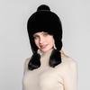 Luxurious Women's Faux Fur Winter Hat with Ear , Warm and Stylish, Perfect for Cold , One Size Fits All