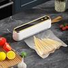 Portable Vacuum Sealer Machine, USB Food Bag Sealer with Cutter & Magnetic Bottom, Quick Seal Machine for Sous Vide Snacks