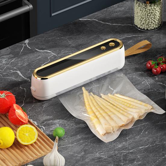 Portable Vacuum Sealer Machine, USB Food Bag Sealer with Cutter & Magnetic Bottom, Quick Seal Machine for Sous Vide Snacks