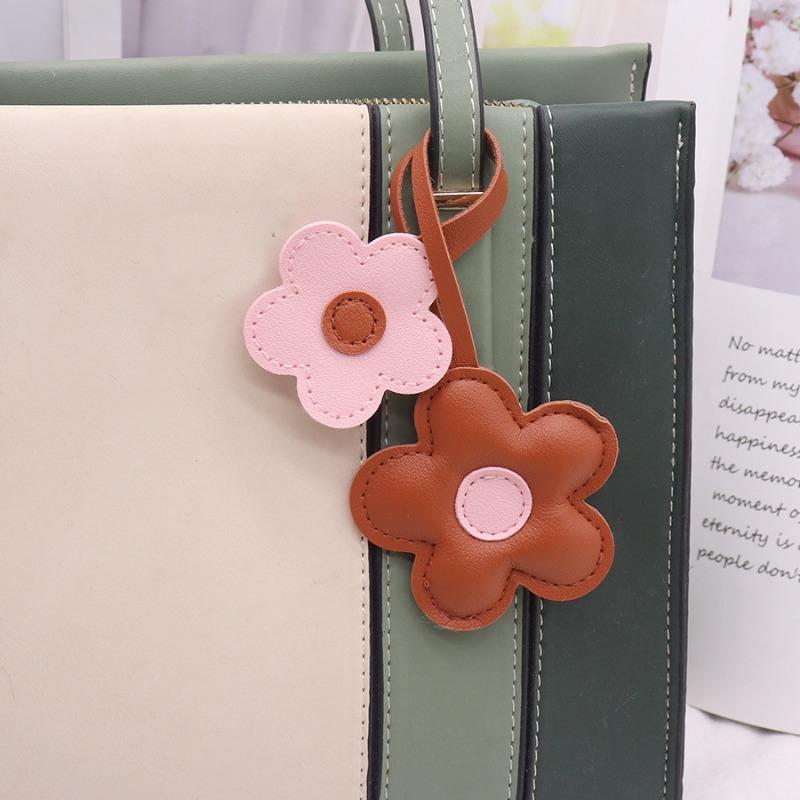 Flower Key Vegan Leather Ombre Findings Y2K Bag Charm Crafting Leathercrafting Guild Supplies Festival Bag