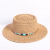 Popular fashion hollow woven concave-convex top straw hat men's and women's fashion summer sunscreen sunshade straw hat