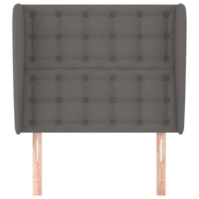 VidaXL Headboard with Ears Grey 103x23x118-128 Cm Faux Leather3118044