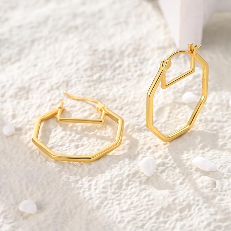 New 925 Silver Earrings Golden Beans Leaf Feather Luminous Elf Hoop Earring For Women Making Jewelry Gift