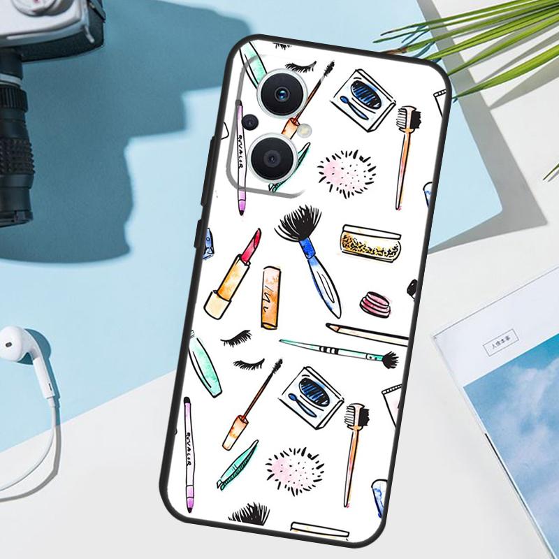 Cosmetics Nail Polish Cover For OPPO Reno 14 Pro 10 11 12 13 14F 13F 12F 11F 7 8 Lite OPPO Find X9 X6 X5 X8 Pro Case