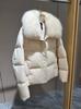 European Station Natural Real Fox Hair White Goose Down Jacket Ladies Warm Lp Short High-end Fur Fashion Jacket