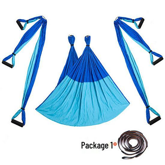Aerial Yoga Hammock with Daisy Chain Extension Strap, Non-Elastic Indoor Set