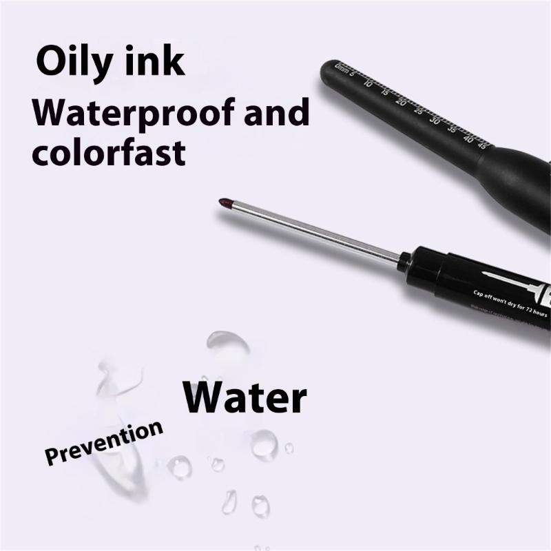Marker cu vârf lung 45mm Marker cu vârf lung Rezistent la apă Acoperire profundă Marker pentru marcare tâmplărie Pentru lemn Sticlă Metal Plastic