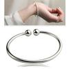 Woman Open Bracelet Silvery Plated Double Head Opening Bangle Adjustable Decorations Gilrs Mother Decor Jewelries Bangles
