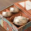 Dunhuang Phoenix Feather Ru Kiln Teapot Set