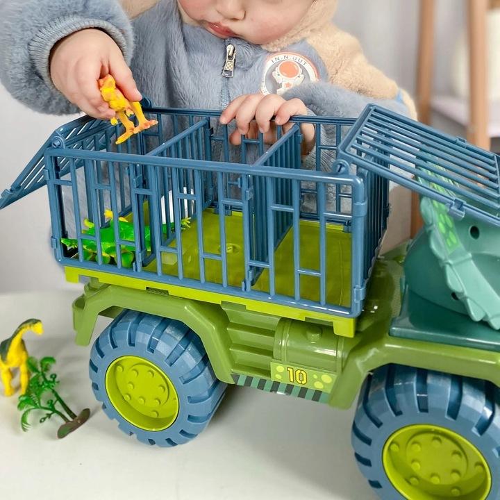 Samochód Dinozaur Zabawka Ciężarówka Dla Dinozaurów Duży Transporter Tir 07