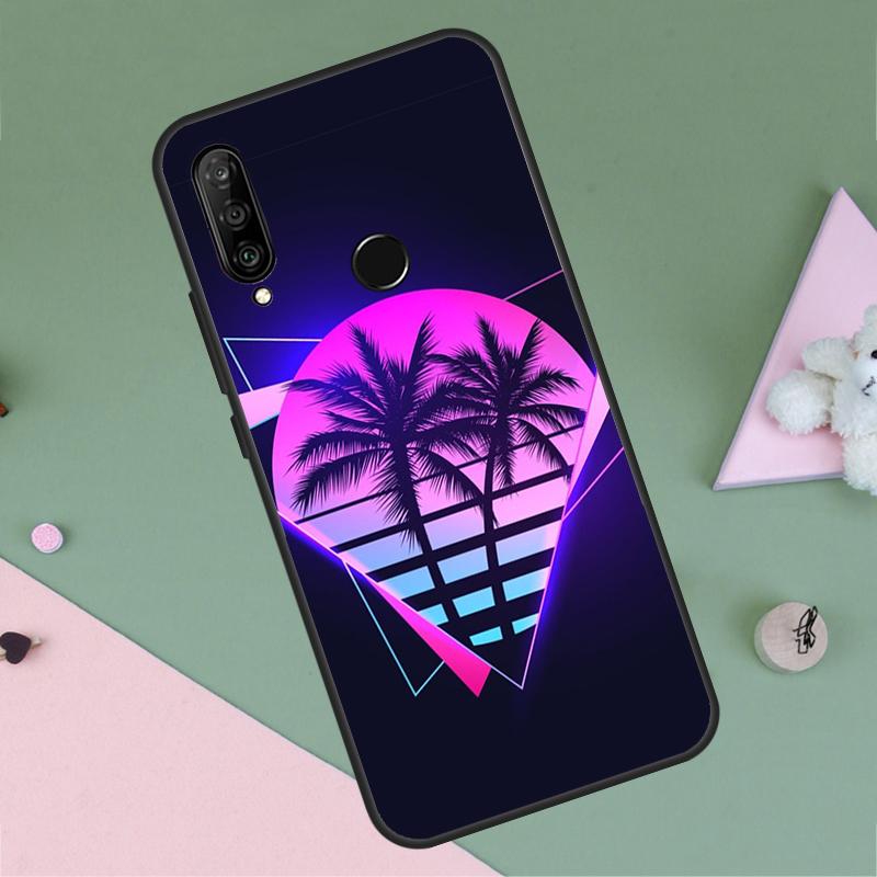 Synthwave Retro 80s Neon For Huawei Nova 12i 12s 11i 8i 7i 9 10 SE Y90 Y60 Y70 Y72 Y61 Y91 P30 P40 Lite P60 Pro Case