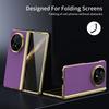 AG Frosted Backplate Vacuum Plated Bezel Spring Hinge Glass Protector Case For Honor Magic V5 MAGIC V3 Camera Protection Cover