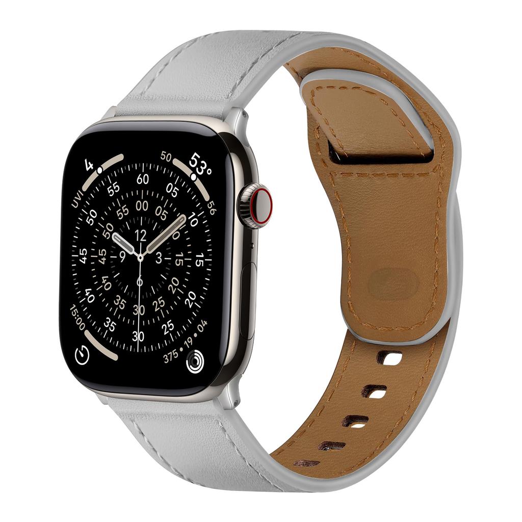 Leather For Apple Watch Bands 44mm 45mm 40mm 41mm 42mm 46mm Genuine Bracelet Correa iWatch Series 11 10 9 6 SE 7 8 Ultra 3 Strap