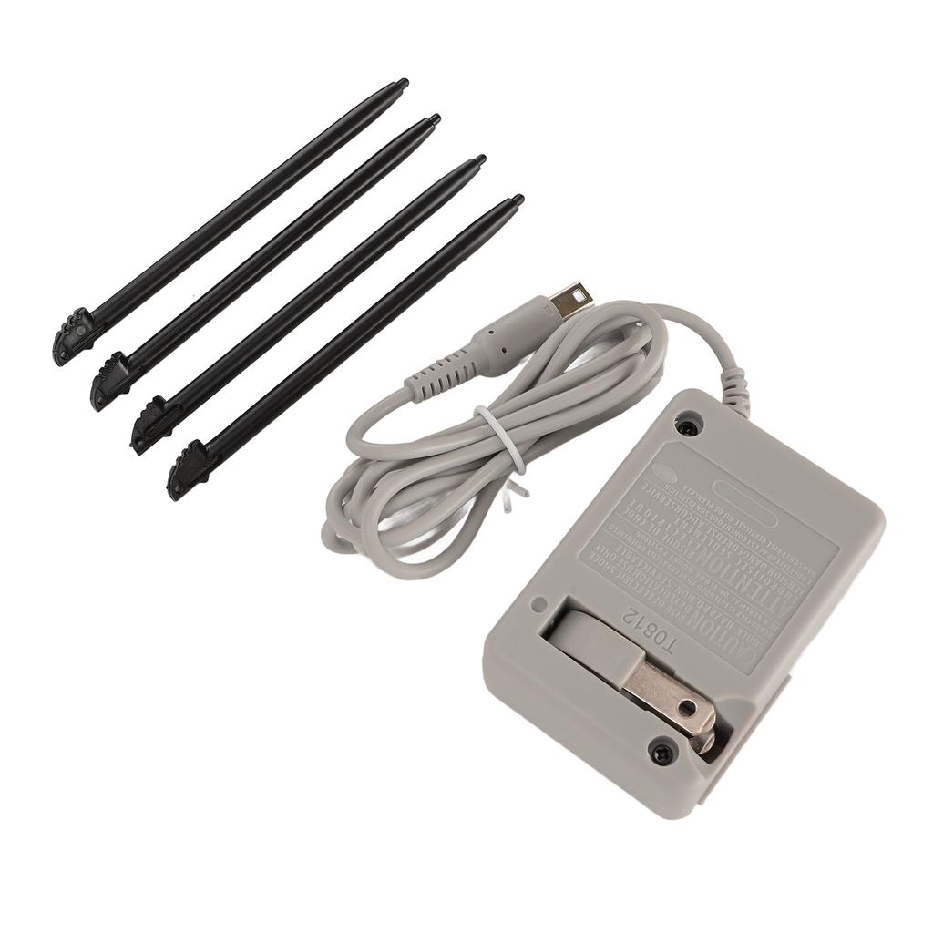 Charger Kit Enhance Gaming Experience Replacement Touch Control Pen Set AC Power Adapter for 3DS XL