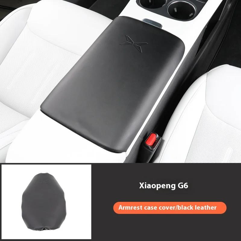 For Xiaopeng G6 Xpeng G6 Car Handrail Box Protective Cover Leather Handrail Protective Cover Modified Interior Accessories