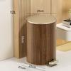 Cestino Rifiuti Legno Retro Grande Capacità Silenzioso Riciclo Cucina con Coperchio Contenitore Pedale Doppio Apertura Cestino