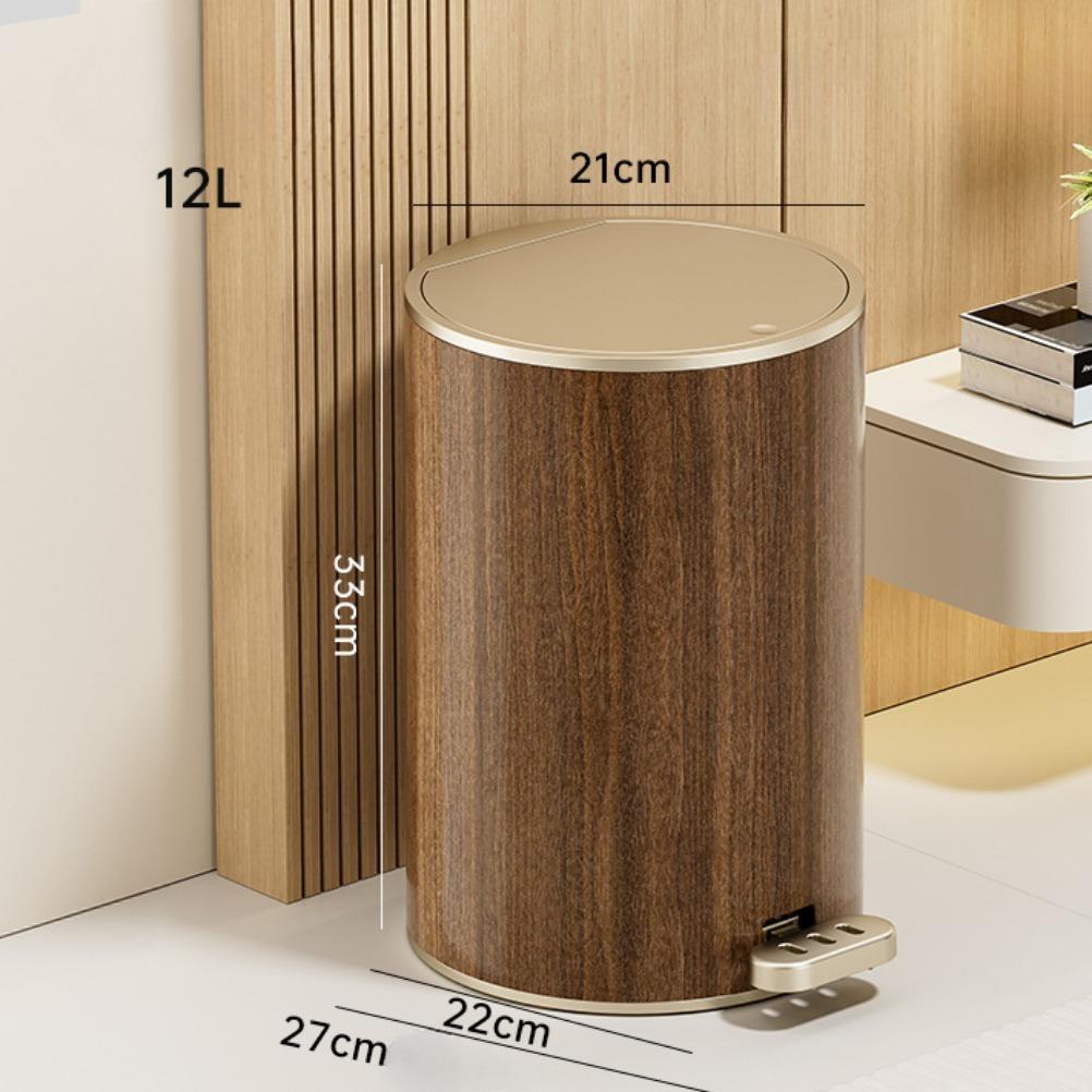 Cestino Rifiuti Legno Retro Grande Capacità Silenzioso Riciclo Cucina con Coperchio Contenitore Pedale Doppio Apertura Cestino