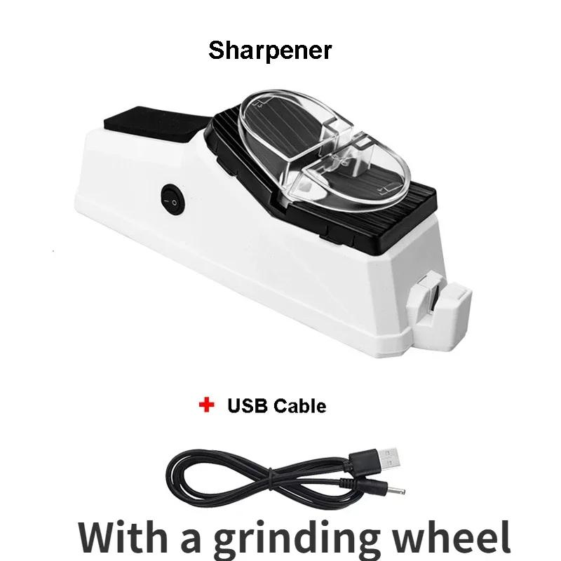 Profesionální elektrická bruska na nože USB Nastavitelná pro kuchyňské nože Nástroj Broušení nožů Nůžky